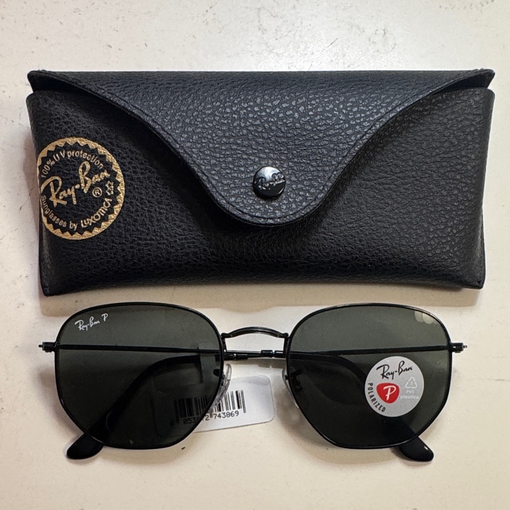 NWT RAY BANS POLARIZED HEXAGON SUNGLASSES - 0RB3548N